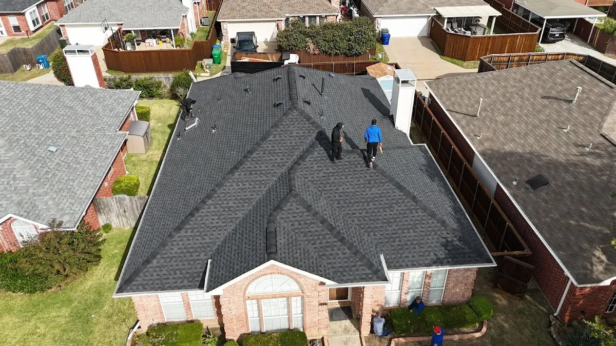 Commercial Roofing work in progress on a St. Louis property